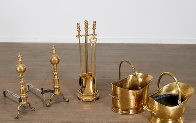 American & English Brass Fireplace Accessories