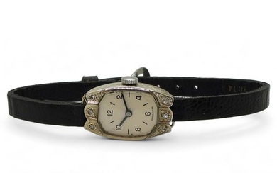 An 18ct white gold ladies cocktail watch with London hallmar...