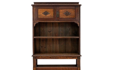 An American arts and crafts oak cabinet.
