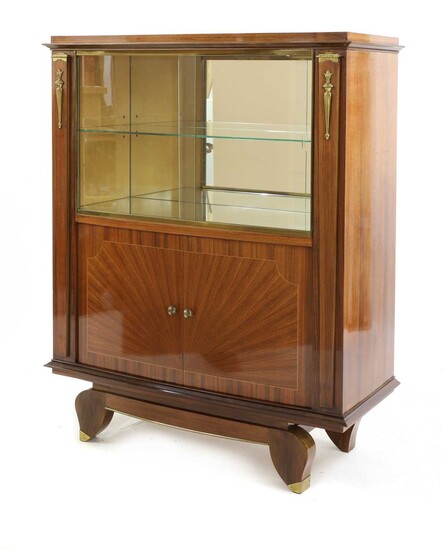 An Art Deco rosewood cocktail cabinet