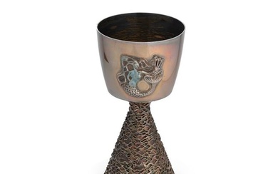 An Elizabeth II silver commemorative goblet