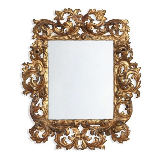 An Italian Baroque giltwood mirror