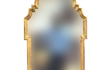 An Italian LaBarge giltwood mirror, c.1960s, the scrolled cr...