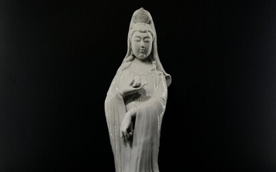 An unusual large Chinese cultural revolution Chanzhou white porcelain...