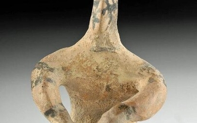 Anatolian Tell Halaf Bichrome Seated Figure