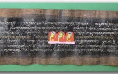 Ancient Tibetan Illustrated Sutra Manuscript, 17th
