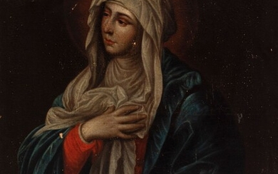 Andalusian school of the second half of the seventeenth century. "Dolorosa". Oil on canvas.