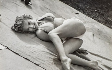 Andre De Dienes Untitled (Marilyn Monroe lifting weights), 1953, printed later