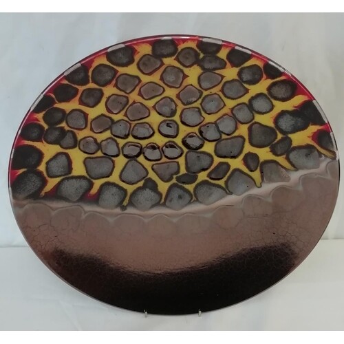 Anita Harris Giant 41.5cm Charger in the 'Hot Coals' Design