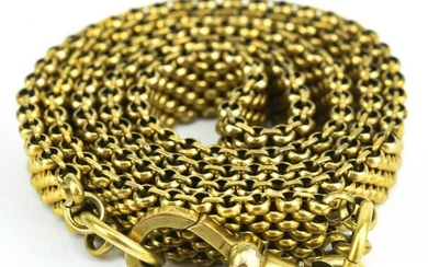 Antique Gold Filled Book Chain Necklace