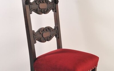 Antique Italian chair - Baroque - Walnut - 18th century