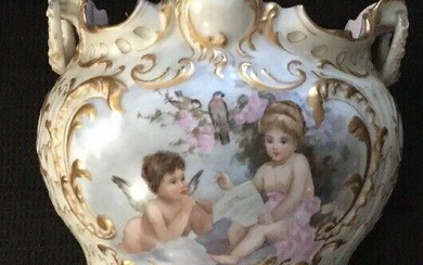 Antique T & V Limoges France Hand Painted Cupids