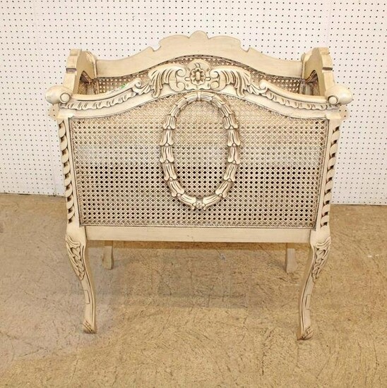 Antique style wicker paint decorated stand
