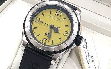 Armand Nicolet - S05-3 Military - Green Dial & Black Rubber Strap - A713PGN-VN-G9610 Automatic Swiss Made - Sub 30 ATM - Men - New 2019