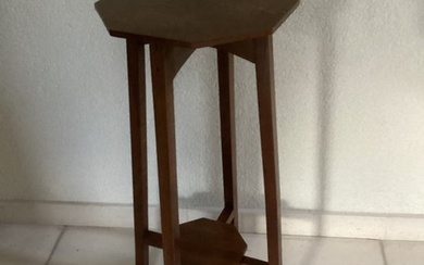 Art-Deco Amsterdamse school - Side table - Pedestal side table - Oak