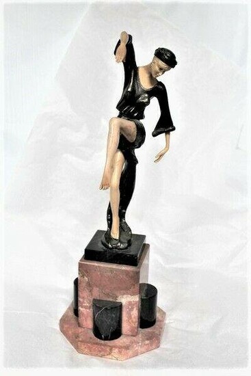 Art Deco Statue ,European , Dancing Lady