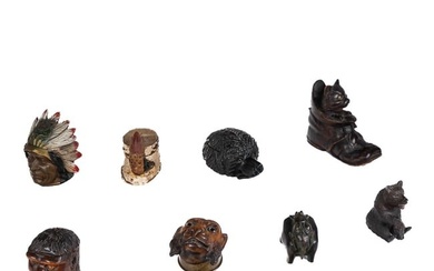 Assembled Group of Novelty Figural Inkwells (8) (8