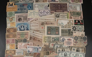 Assorted International Currency Banknotes