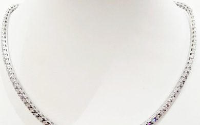 Astralia collier tennis - 18 kt. White gold - Necklace - 10.00 ct Diamond - Diamonds