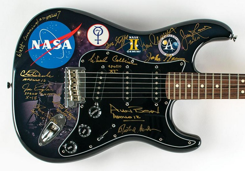 Astronaut Signed Fender Guitar by Chip Ellis