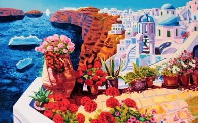 Athos Faccincani (1951) - Un sogno di luce intorno a Santorini