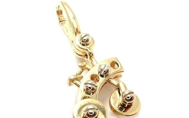 Authentic! Vintage Cartier 18k Yellow Gold Tricycle Bicycle Charm Pendant 2000