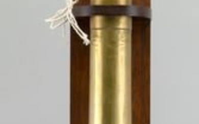 BRASS TELESCOPE WITH STAND 19th Century Telescope length closed 32"; extends to 40". Stand height