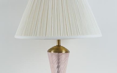 Barovier Toso Murano Italian Art Glass Pink Lamp