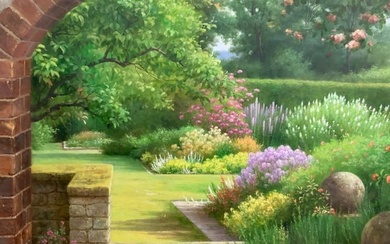 Bazzaro Sgd Garden Oil Painting 42in