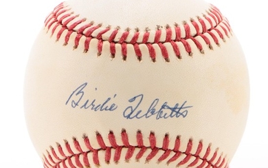 Birdie Tebbetts Signed National League Baseball COA