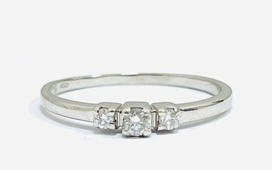 Bliss By Damiani - 18 kt. White gold - Ring - 0.10 ct Diamond