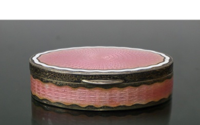 Boîte en argent rose, Art déco, début du 20e siècle h cm 1,5 x cm...