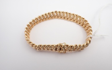 Bracelet en or, maille américaine, L 19 cm, poids 18,3 gr