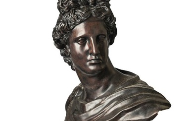 Bronze bust of Apollo - 76 cm (1) - Bronze - Late 20th century