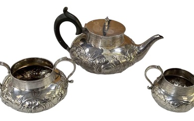 CF HANCOCK & CO; an Edward VII hallmarked silver teapot...