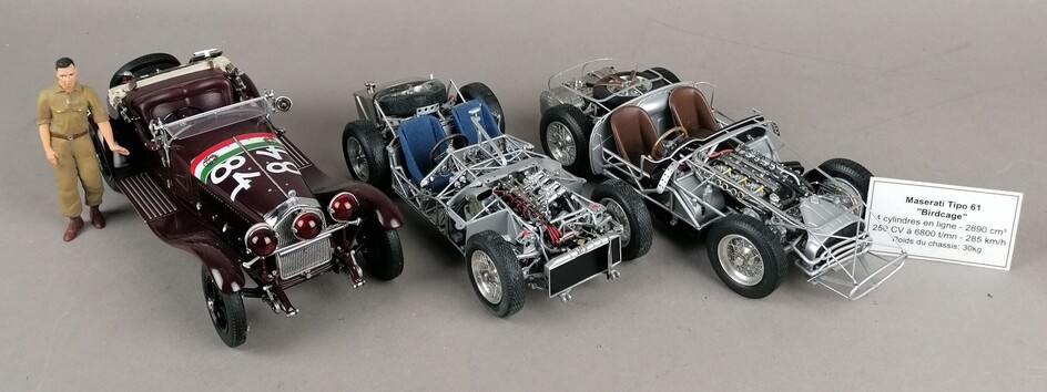 CMC - LOT de 3 véhicules échelle 1/18 dont Maserati Tipo 61 "Birdcage" - en...