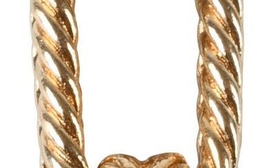 CONTEMPORARY 14K YELLOW GOLD BRAIDED LINK CHAIN BRACELET