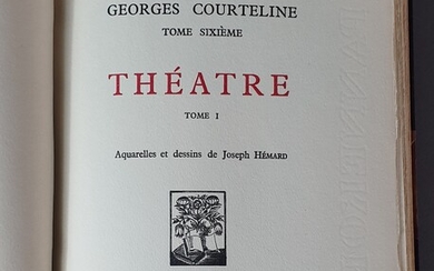 COURTELINE (Georges). iuvres complètes illustrées. Paris, Éditions du Trianon, 1929-1930. 8 volumes in-8, demi-maroquin brun...