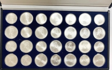 Canada. 5 Dollars / 10 Dollars 1976 Olympics Games Montreal, 28 coins