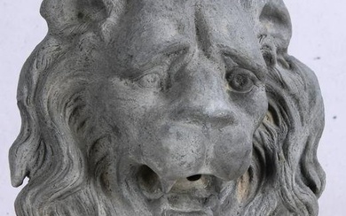 Cast Lead Lion Mask Fountain Spout