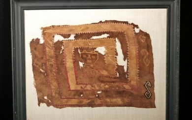 Chancay Textile Panel Fragment: Abstract Serpent