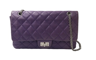 Chanel 2.55 Violet/Purple Quilted Leather Flap Bag