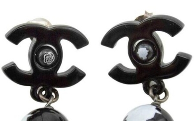 Chanel Autumn 2012 Chanel Black Resin Earrings with
