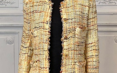 Chanel Yellow Boucle Skirt Suit