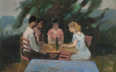 Charles CLÉMENT (1889-1972), "La terrasse"