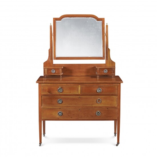 Chest-of-drawers with table tilting mirror 19th Century