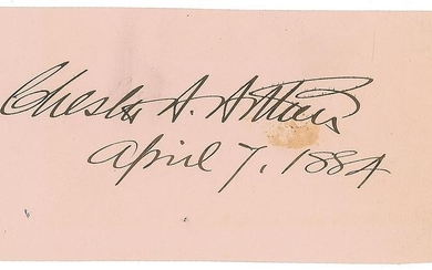 Chester A. Arthur Signature