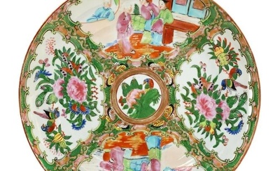 Chinese Canton Famille Rose Porcelain Quatrefoil Plate, circa 1850