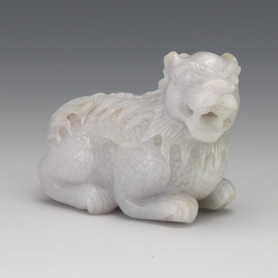Chinese Carved Jadeite Carving of A Mythical Beast