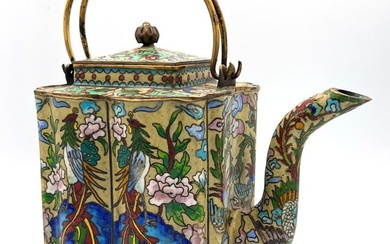 Chinese Cloisonne and Enamel Teapot